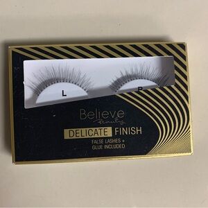 Believe Beauty Delicate Finish Lashes Glue set Discontinued Faux Black Eyelashes